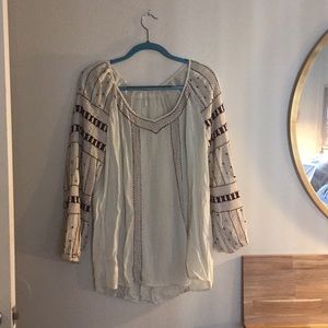 Free people beaded tunic beach cover up